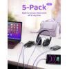 imageLISEN USB C Cable 5Pack 3333666610FT USBC to USBC Cable for iPhone 16e 15 Pro Max Charger Cord 60W 31A C to C Cable Fast Charging for Samsung S25S2423 Switch 2 iPad MacBookPurple