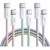 imageLISEN USB C Cable 5Pack 3333666610FT USBC to USBC Cable for iPhone 16e 15 Pro Max Charger Cord 60W 31A C to C Cable Fast Charging for Samsung S25S2423 Switch 2 iPad MacBookMulticolored