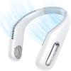 imageLISEN Hands Free Bladeless Fan Cool Breeze Anywhere PortableNeckFan 3 Speeds Adjustment 360 Cooling Wearable Personal Fan Rechargeable Headphone Design USB Powered
