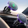 imageLISEN for 15W MagSafe Car Mount ChargerMagnetic Wireless Car Charger for iPhone 16 Pro Max AccessoriesMagnetic Phone Holder for iPhone 16e 15 14 13 12Samsung with MagSafeGifts for Men WomenMatte Purple