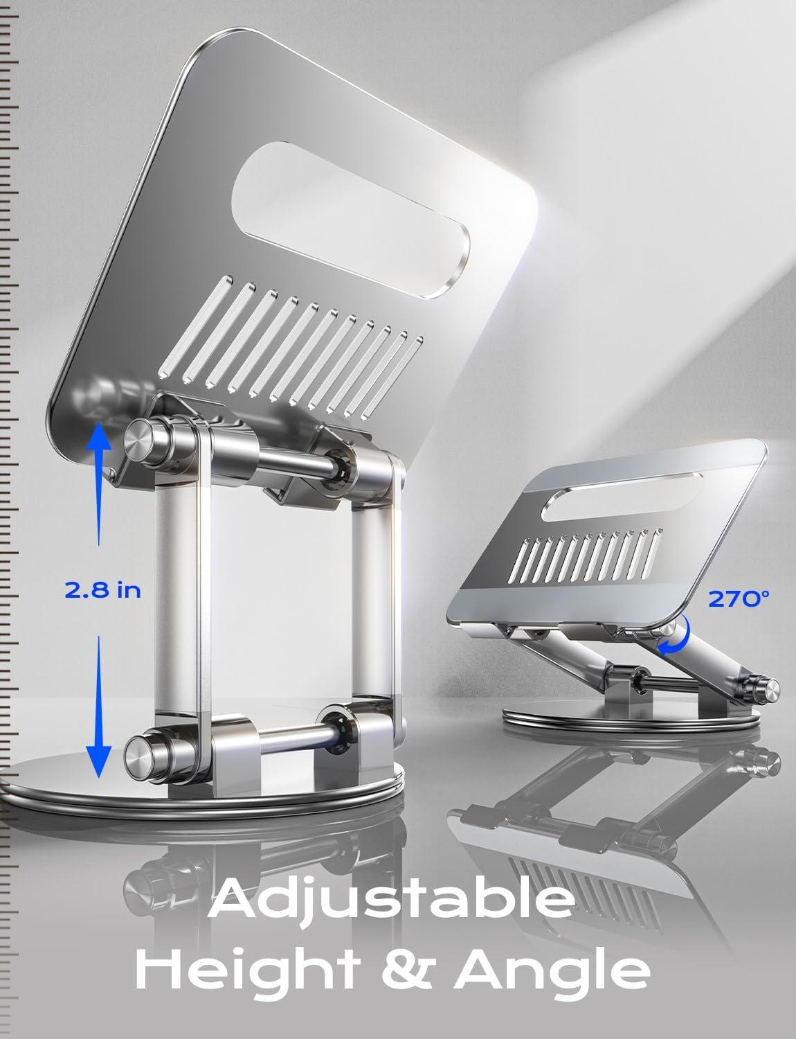 imageLISEN Adjustable Laptop Stand 360 Rotating Ergonomic Foldable ampamp Portable Computer Stand for Collaborative Work  Fits MacBookAll Laptops up to 16 inches