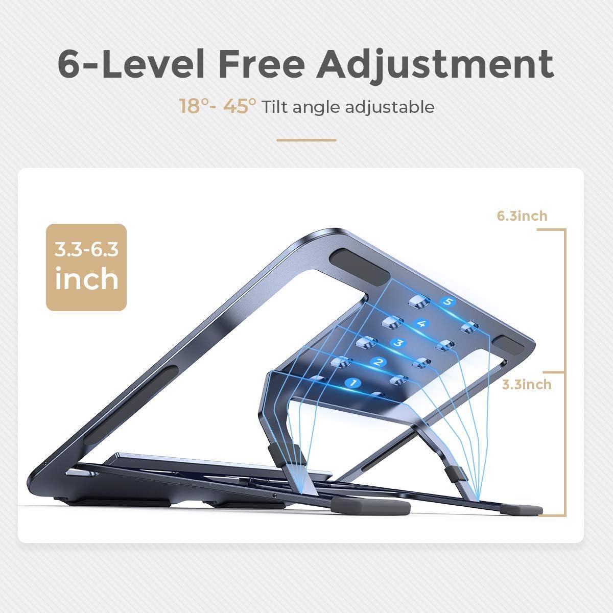 imageLISEN Adjustable Laptop Stand for Desk Laptop Stand Riser