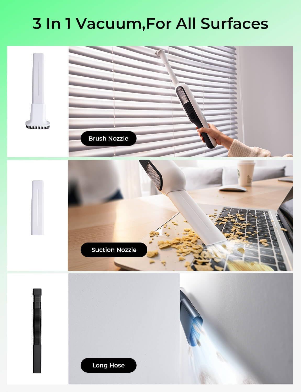 imageLISEN Handheld Vacuum Cleaner 26KPa High Power Cordless Rechargeable for Home and Car Portable Pet Hair Mini Vacuum