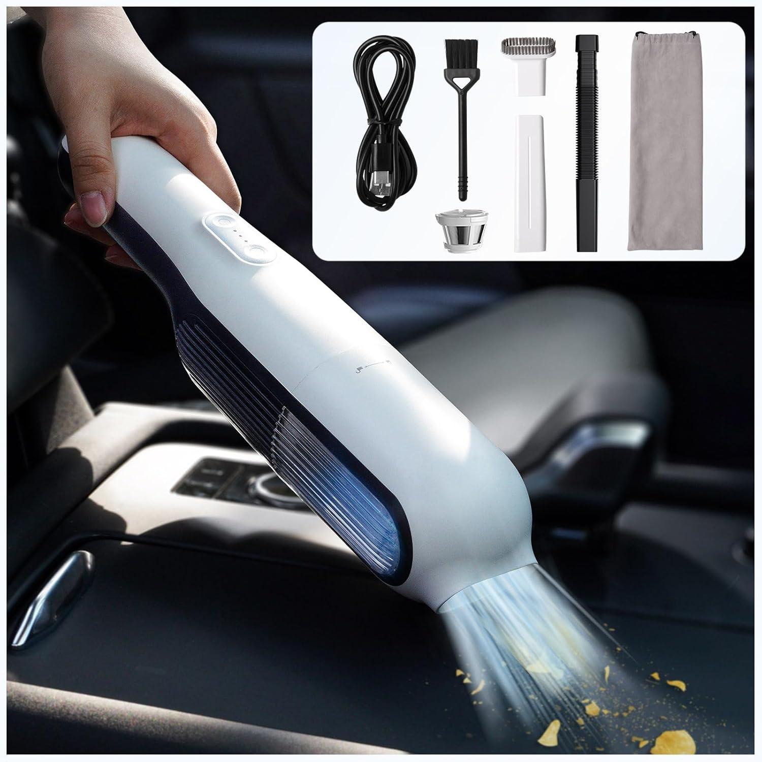 imageLISEN Handheld Vacuum Cleaner 26KPa High Power Cordless Rechargeable for Home and Car Portable Pet Hair Mini Vacuum