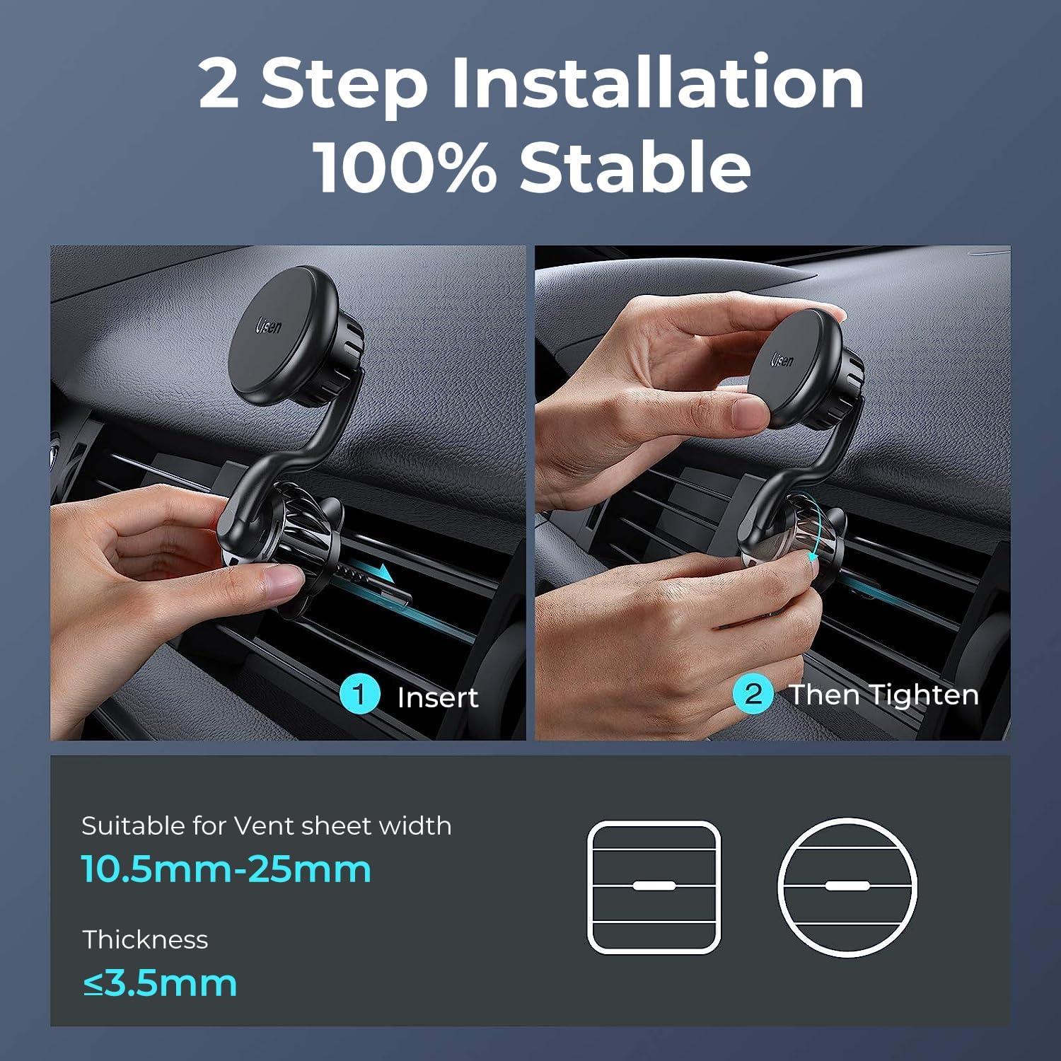 imageLISEN Magnetic Phone Holder for Car Mount Adjustable Phone Magnet for Car Enjoy Never Blocking Universal Air Vent Magnetic Car Cell Phone Holder Mount Fit for All 413 Tablets ampamp Smartphones