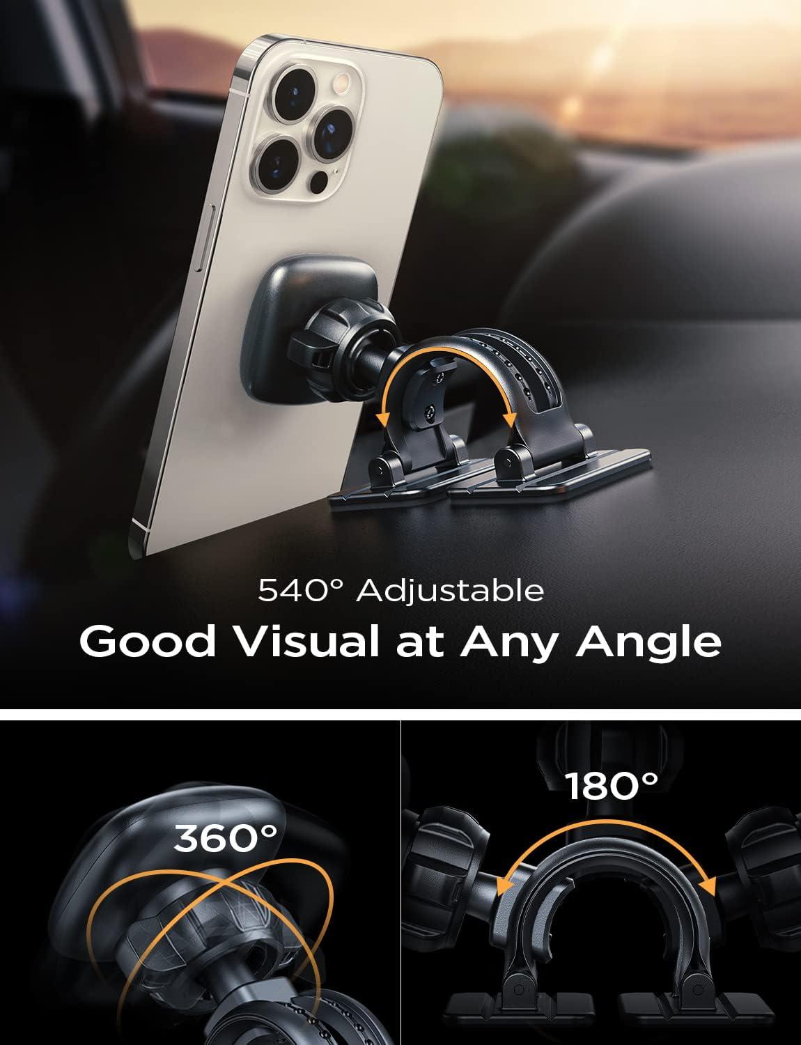 imageLISEN Magnetic Phone Mount 6 Strong Magnets Replaceable Base Car Vent Mount iPhone Holder Gift for Men ampamp Women