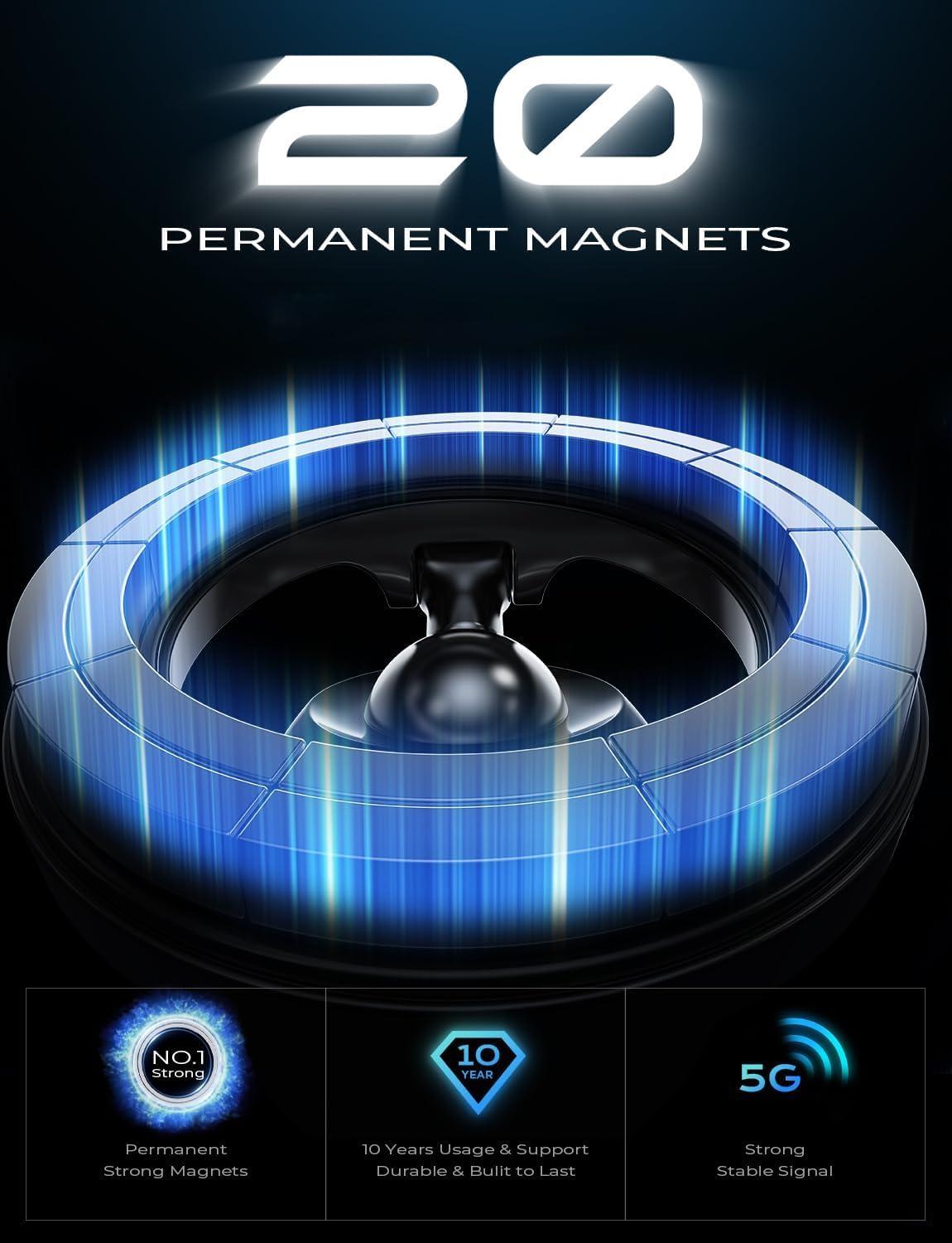 imageLISEN for MagSafe Car Mount Strongest Magnet Power Phone Mount for Car Ultra Stable Exclusive Patent AllMetal Magnetic Car Phone Holder Fit All Mobiles iPhone 16 15 14 13 Pro Max Plus