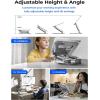 imageLISEN Adjustable Laptop Stand 360 Rotating Ergonomic Foldable ampamp Portable Computer Stand for Collaborative Work  Fits MacBookAll Laptops up to 16 inches