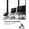 imageLISEN Adjustable Laptop Stand 360 Rotating Ergonomic Foldable ampamp Portable Computer Stand for Collaborative Work  Fits MacBookAll Laptops up to 16 inches