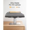 imageLISEN Laptop Stand Ergonomic Adjustable Aluminum Laptop Riser Computer Stand for Desk Ergonomic Height Angle Notebook Stand Mount Compatible with MacBook Air Pro Dell XPS iPad Pro 1017 Laptops
