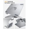 imageLISEN Laptop Stand Ergonomic Adjustable Aluminum Laptop Riser Computer Stand for Desk Ergonomic Height Angle Notebook Stand Mount Compatible with MacBook Air Pro Dell XPS iPad Pro 1017 Laptops