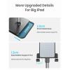 imageLISEN Tablet Stand Holder Never Tip Over iPad Stand for Desk Height ampamp Angle Adjustable iPad Stands and Holders for Desk Compatible with All Tablets ampamp Smartphones Grey