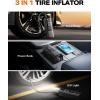 imageLISEN Tire Inflator Portable Air Compressor for Car Tires 2IN1 150PSI Cordless Car Tire Pump 8100mAh Battery ampamp DC Cord 40Lmin Fast Inflate Bike Pump Extralarge Screen For CarBikeMotorcycleBall