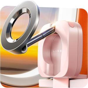 imageLISEN Airplane Travel Essentials for Women Phone Holder Baby Long Flight Essentials Must Haves Handsfree for MagSafe Mini Luggage Travel Accessories Beach Vacation Cruise Essentials 2025 Desk Mount30 Magnetspink