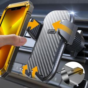 imageLISEN Car Phone Holder Mount 2024 Upgraded Car Vent Phone Mount with Metal Air Vent Clip Never Rupture Hands Free Cell Phone Holder Mount for Car Compatible for iPhone 16 Pro Max 15 14 Samsung