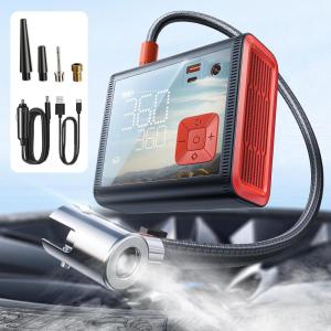 imageLISEN Tire Inflator Portable Air Compressor  4 in 1 Tire Inflator 150 PSI 12V DC Portable Tire Inflator for Car Portable Air Compressor for Car Tires 25000mAh Battery Fit for TruckSUVCarBike