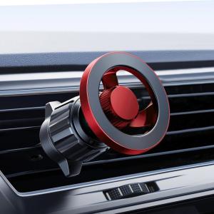 imageLISEN for MagSafe Car Mount Magnetic Car Phone Vent Mount Magnetic Car Phone Holder Hands Free Cell Phone Car Holder for Vent Fits for iPhone 16 15 14 13 12 Pro Max Plus Mini MagSafe Case RedRed