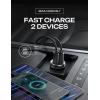 imageLISEN 2 Pack Car Charger USB C Cigarette Lighter Adapter for iPhone 16 Mini All Metal 60W Dual Port USB C Car Charger 12V USB C Car Charger Cigarette Lighter Adapter for iPhone 16 15 14 13 Android