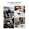 imageLISEN 5in1 Fast Charging Retractable Cable for iPhone iPad Samsung  60W Charger with USBCA Ports for Phones Tablets WhitePurple