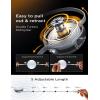 imageLISEN 5in1 Fast Charging Retractable Cable for iPhone iPad Samsung  60W Charger with USBCA Ports for Phones Tablets WhiteWhite