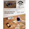 imageLISEN 5in1 Fast Charging Retractable Cable for iPhone iPad Samsung  60W Charger with USBCA Ports for Phones Tablets WhiteWhite