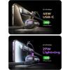 imageLISEN 90W iPhone 15 Car Charger 45WPDQC30 Fast Charging Cigarette Lighter USB Charger with 2IN1 Type CLightning Coiled Cable 5FT Certified USB C Car Charger for iPhone 15 Pro Max 14Samsung S23