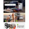 imageLISEN Magsafe Wireless Power Bank for iPhone 16 Icemag Power Bank 10000mah Builtin Cable Pack Power Bank Fast Charging 225W Portable Charger with Apple Watch Charger Fits iPhone 16 15 14 Pro Plus