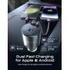 imageLISEN Retractable Car Charger 69W USB C Car Adapter for iPhone 16 Car Charger Fast Charging Gifts for Women Men Car Organization for iPhone 16 15 14 13 12 Pro Max Plus iPad Samsung S25 24 Gray
