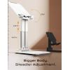 imageLISEN Tablet Stand for iPad Stand Holder Desk Foldable Home Office Desk Accessories Travel for iPad Holder Dorm College Essentials Portable Monitor Stand Fits Tabs Kindle iPhone 4159quot Black Pearl Nacre White