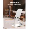 imageLISEN Tablet Stand for iPad Stand Holder Desk Foldable Home Office Desk Accessories Travel for iPad Holder Dorm College Essentials Portable Monitor Stand Fits Tabs Kindle iPhone 4159quot Black Pearl Nacre White
