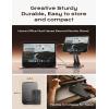 imageLISEN Tablet Stand for iPad Stand Holder Desk Foldable Home Office Desk Accessories Travel for iPad Holder Dorm College Essentials Portable Monitor Stand Fits Tabs Kindle iPhone 4159quot BlackBlack