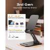 imageLISEN Tablet Stand for iPad Stand Holder Desk Foldable Home Office Desk Accessories Travel for iPad Holder Dorm College Essentials Portable Monitor Stand Fits Tabs Kindle iPhone 4159quot BlackBlack