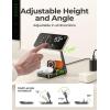 imageLisen 3 in 1 Nightstand with Charging Station for Multiple Devices Apple Magsafe Charger15W Travel Charger for iPhone and Apple WatchMagnetic Wireless Charger for iphone 16 15 Pro Max iWacth AirPods