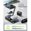 imageLisen 3 in 1 Nightstand with Charging Station for Multiple Devices Apple Magsafe Charger15W Travel Charger for iPhone and Apple WatchMagnetic Wireless Charger for iphone 16 15 Pro Max iWacth AirPods