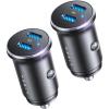 imageLISEN 2 Pack Car Charger USB C Cigarette Lighter Adapter for iPhone 16 Mini All Metal 60W Dual Port USB C Car Charger 12V USB C Car Charger Cigarette Lighter Adapter for iPhone 16 15 14 13 Android