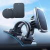 imageLISEN Magnetic Car Phone Mount for iPhone and Android with 6 Magnets and Adjustable Arch Design BlackBlack