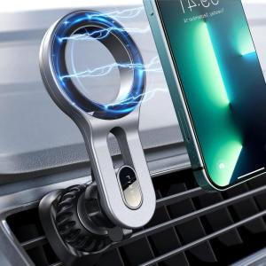imageLISEN for iPhone 16 MagSafe Car Mount Quick Install Magnetic Car Phone Holder Vent Jeep Truck Accessories Gifts for Men Women Him Her Fit for iPhone 16 ProPro Max 15 14 13 12 Samsung Edge S25Silver