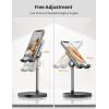 imageLISEN Cell Phone Stand Adjustable for iPhone Phone Holder for Desk Office Desk Accessories Computer PC for iPhone Stand Gaming Essentials Fit Otterbox Case Phones Switch Kindle iPad Air Tablet 410inBLACK