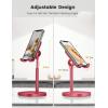 imageLISEN Cell Phone Stand Adjustable for iPhone Phone Holder for Desk Office Desk Accessories Computer PC for iPhone Stand Gaming Essentials Fit Otterbox Case Phones Switch Kindle iPad Air Tablet 410inRed