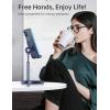 imageLISEN Cell Phone Stand Adjustable for iPhone Phone Holder for Desk Office Desk Accessories Computer PC for iPhone Stand Gaming Essentials Fit Otterbox Case Phones Switch Kindle iPad Air Tablet 410inBlue