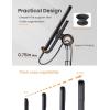 imageLISEN Cell Phone Stand Adjustable for iPhone Phone Holder for Desk Office Desk Accessories Computer PC for iPhone Stand Gaming Essentials Fit Otterbox Case Phones Switch Kindle iPad Air Tablet 410inFull Black