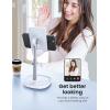 imageLISEN Cell Phone Stand Adjustable for iPhone Phone Holder for Desk Office Desk Accessories Computer PC for iPhone Stand Gaming Essentials Fit Otterbox Case Phones Switch Kindle iPad Air Tablet 410inWhite