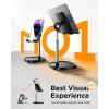 imageLISEN Cell Phone Stand Adjustable for iPhone Phone Holder for Desk Office Desk Accessories Computer PC for iPhone Stand Gaming Essentials Fit Otterbox Case Phones Switch Kindle iPad Air Tablet 410inBLACK