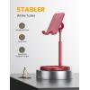 imageLISEN Cell Phone Stand Adjustable for iPhone Phone Holder for Desk Office Desk Accessories Computer PC for iPhone Stand Gaming Essentials Fit Otterbox Case Phones Switch Kindle iPad Air Tablet 410inRed