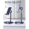 imageLISEN Cell Phone Stand Adjustable for iPhone Phone Holder for Desk Office Desk Accessories Computer PC for iPhone Stand Gaming Essentials Fit Otterbox Case Phones Switch Kindle iPad Air Tablet 410inBlue