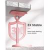imageLISEN Cell Phone Stand Adjustable for iPhone Phone Holder for Desk Office Desk Accessories Computer PC for iPhone Stand Gaming Essentials Fit Otterbox Case Phones Switch Kindle iPad Air Tablet 410in3X STABLE WEIGHTED BASE Pink