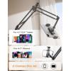 imageLISEN Tablet Stand Phone Holder iPad Holder for Desk MountUltra Sturdy 2 Clamps Kindle Holder for Bed Gooseneck Phone Tablet Holder Mount Phone Stand fits iPhone iPad Mini 7 Kindle 413quot DeviceBlack