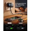 imageLISEN for Retractable Phone Charger Wall Plug for Travel 45W USB C Charger Block Dual USB C Adapter Block for Samsung S25S24S23S22 iPhone 16 15 iPad BlackBlack