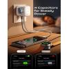 imageLISEN for Retractable Phone Charger Wall Plug for Travel 45W USB C Charger Block Dual USB C Adapter Block for Samsung S25S24S23S22 iPhone 16 15 iPad BlackWhite
