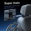 imageLISEN iPad Car Holder Back Seat iPad Holder for Car Tablet Mount Headrest Travel Accessories Road Trip Essentials for Kids Adults Fits All 47129quot Devices ampamp Headrest Rod Black